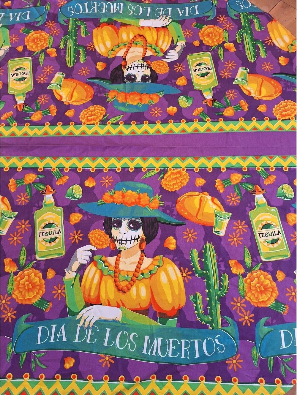 Halloween dias de los meurtos tablecloth celebration, decor.